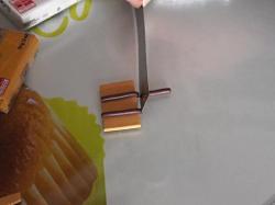 Bandes de Fimo chocolat installées