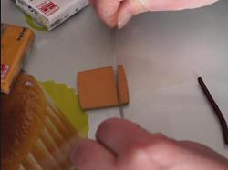 Détaillage du rectangle de pâte