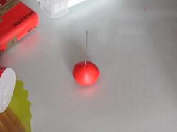 Dôme en fimo avec sa tige à tête plate