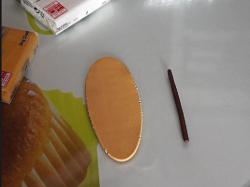 Boule de Fimo étalée à la pasta machine