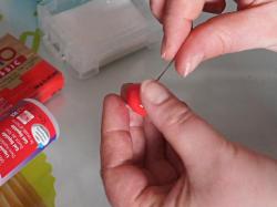 Fimo liquide étalée sur le dôme en Fimo