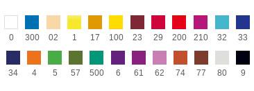 Couleurs disponibles pour la gamme Fimo Professional