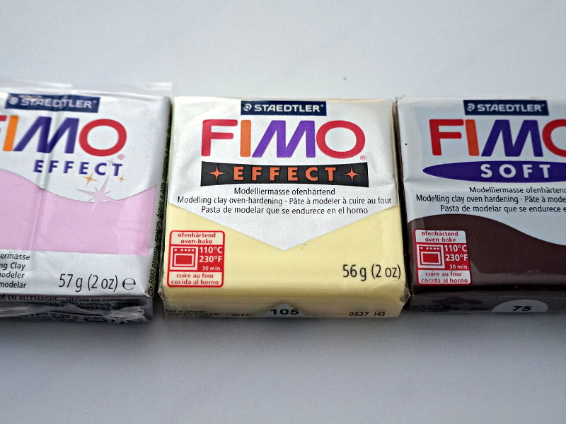 Les 3 couleurs Fimo à utiliser