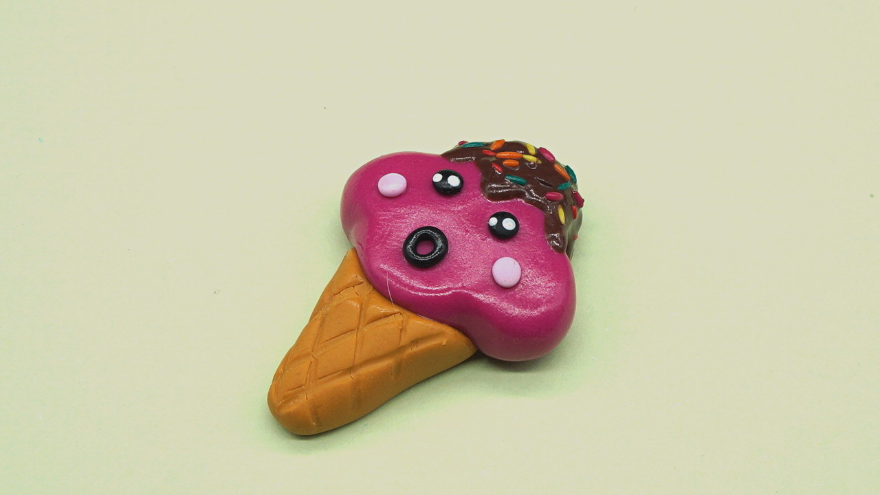 La glace kawaiii fimo terminée