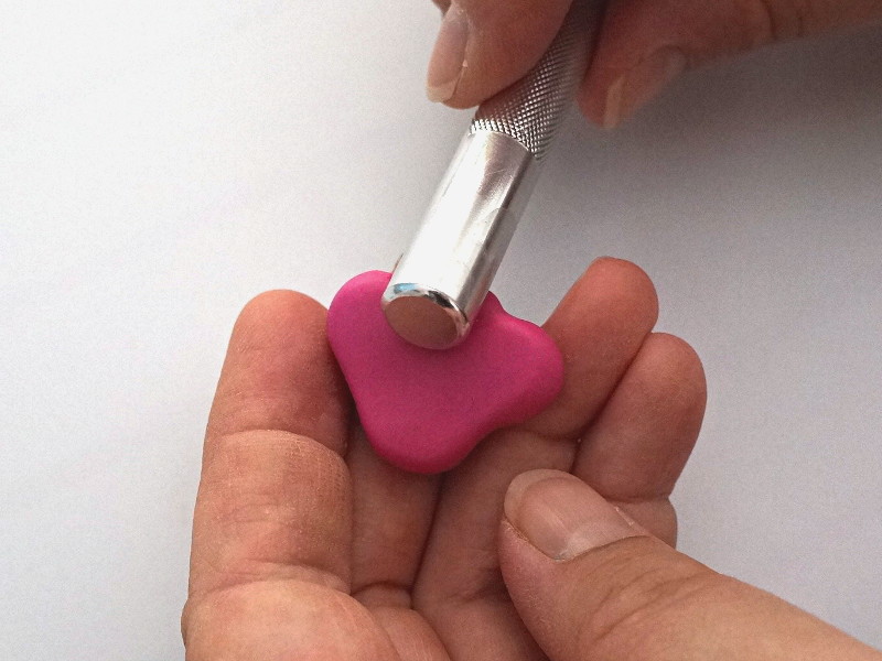 Création du nuage avec de la fimo framboise