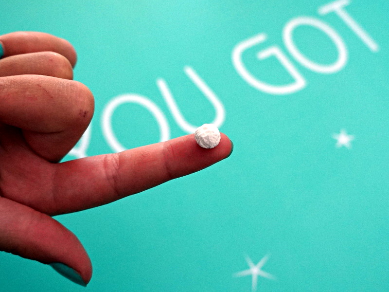 Le pompon de la queue légèrement texturé