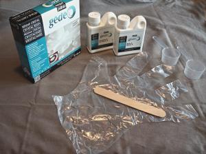 nécessaire pour inclusion avec résine transparente