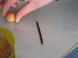 La fimo chocolat roulée en serpentin