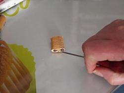 Texturage des cotés du pain au chocolat